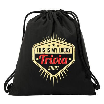 Lucky Trivia Outfit Pub Quiz Game Trivia Night Drawstring Bag