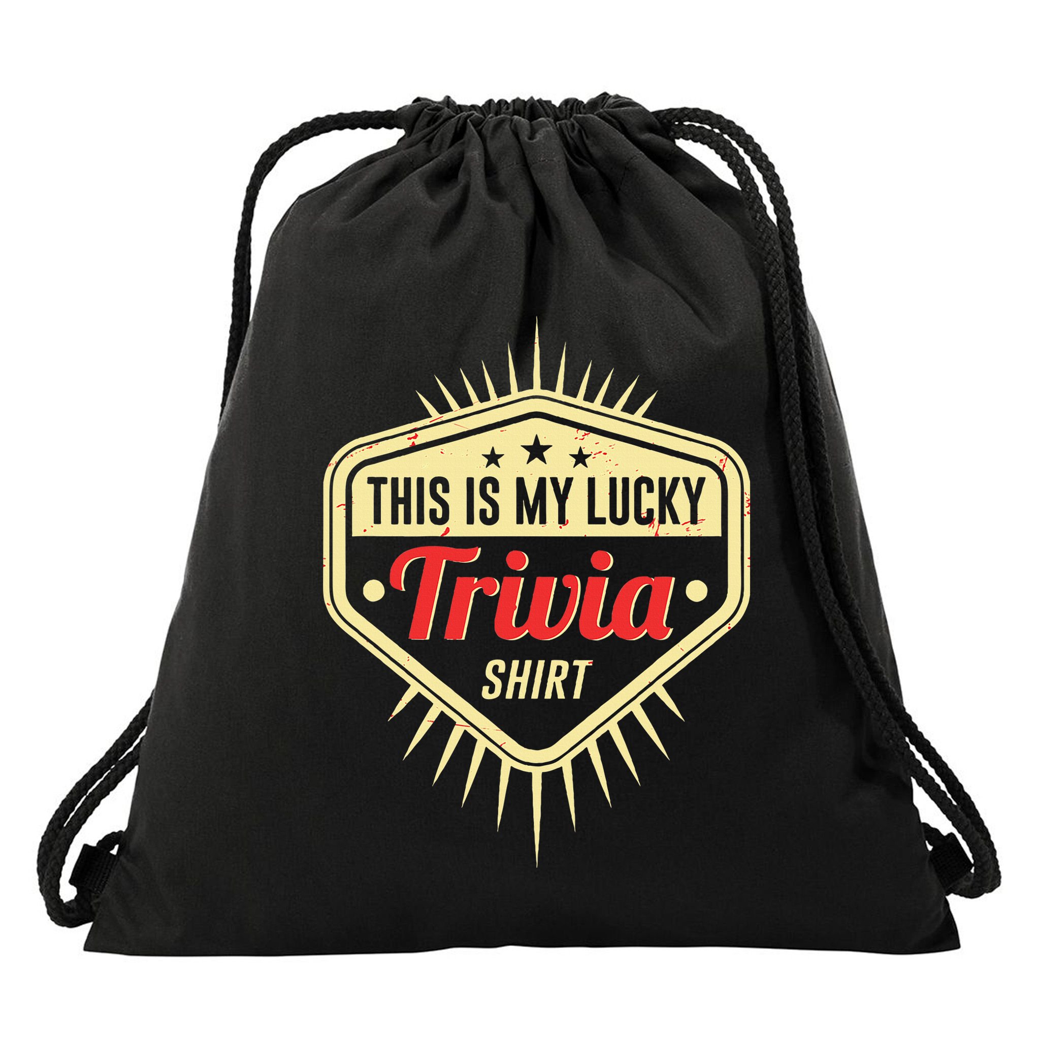 Lucky Trivia Outfit Pub Quiz Game Trivia Night Drawstring Bag