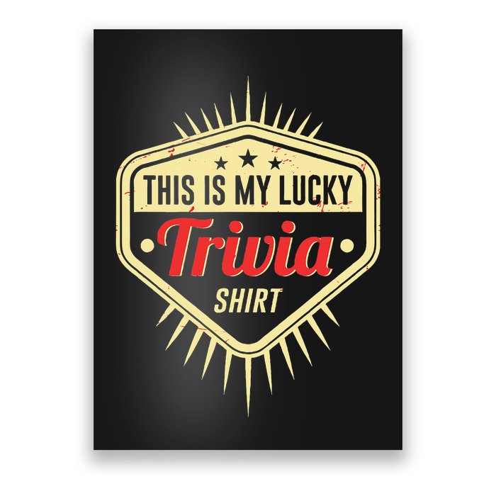 Lucky Trivia Outfit Pub Quiz Game Trivia Night Poster