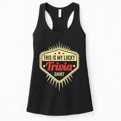 Lucky Trivia Outfit Pub Quiz Game Trivia Night Womens Tank Top