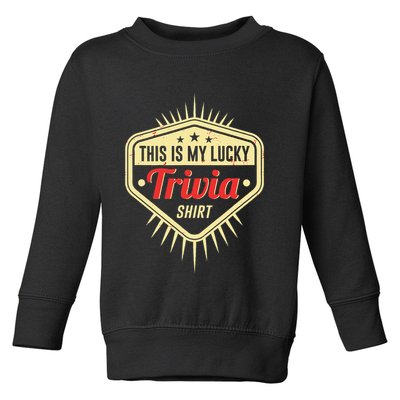 Lucky Trivia Outfit Pub Quiz Game Trivia Night Toddler Sweatshirt