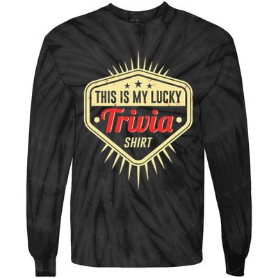 Lucky Trivia Outfit Pub Quiz Game Trivia Night Tie-Dye Long Sleeve Shirt