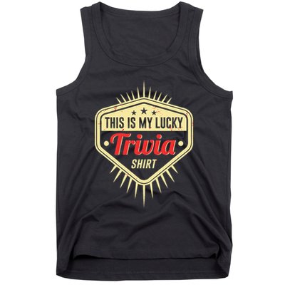 Lucky Trivia Outfit Pub Quiz Game Trivia Night Tank Top