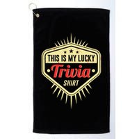 Lucky Trivia Outfit Pub Quiz Game Trivia Night Golf Towel