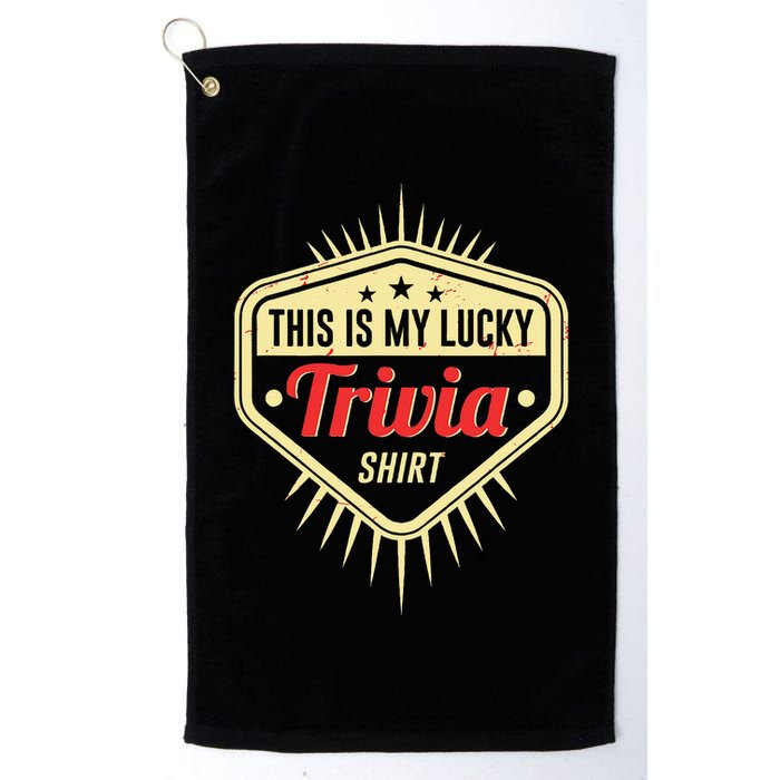 Lucky Trivia Outfit Pub Quiz Game Trivia Night Golf Towel