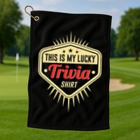 Lucky Trivia Outfit Pub Quiz Game Trivia Night Golf Towel