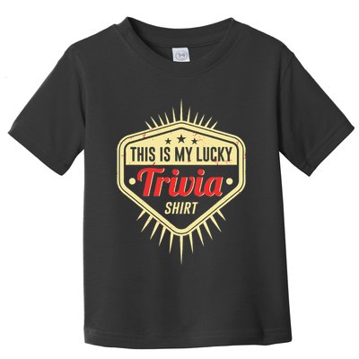 Lucky Trivia Outfit Pub Quiz Game Trivia Night Toddler T-Shirt