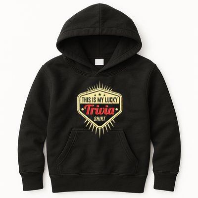 Lucky Trivia Outfit Pub Quiz Game Trivia Night Kids Hoodie