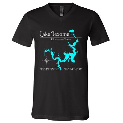 Lake Texoma Oklahoma Texas V-Neck T-Shirt