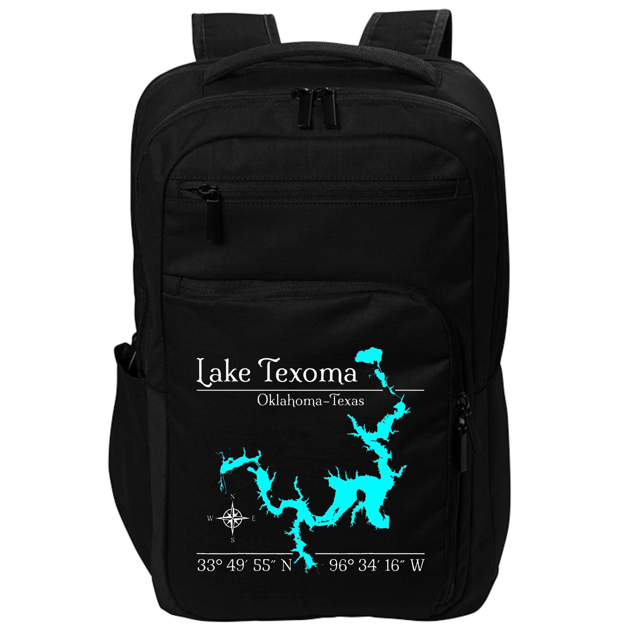 Lake Texoma Oklahoma Texas Impact Tech Backpack