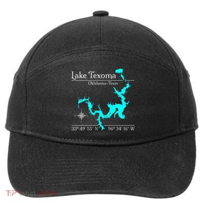 Lake Texoma Oklahoma Texas 7-Panel Snapback Hat
