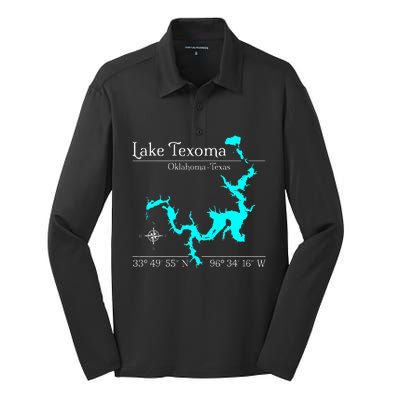 Lake Texoma Oklahoma Texas Silk Touch Performance Long Sleeve Polo