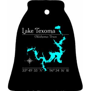 Lake Texoma Oklahoma Texas Ceramic Bell Ornament