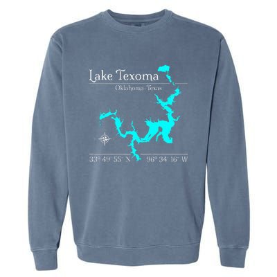 Lake Texoma Oklahoma Texas Garment-Dyed Sweatshirt