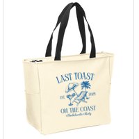 Last Toast On The Coast Est 2024 Beach Bachelorette Party Zip Tote Bag