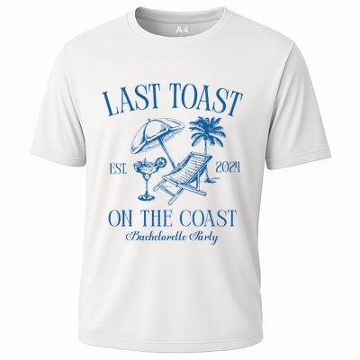 Last Toast On The Coast Est 2024 Beach Bachelorette Party Performance Shirt