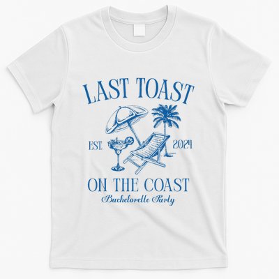 Last Toast On The Coast Est 2024 Beach Bachelorette Party T-Shirt