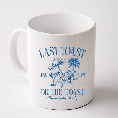 Last Toast On The Coast Est 2024 Beach Bachelorette Party Mug