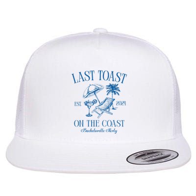 Last Toast On The Coast Est 2024 Beach Bachelorette Party Flatbill Hat