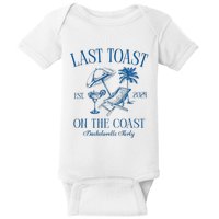 Last Toast On The Coast Est 2024 Beach Bachelorette Party Baby Bodysuit