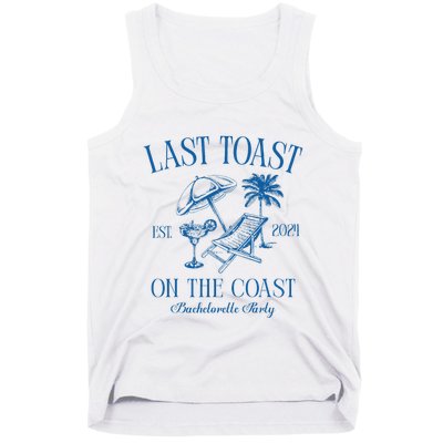 Last Toast On The Coast Est 2024 Beach Bachelorette Party Tank Top