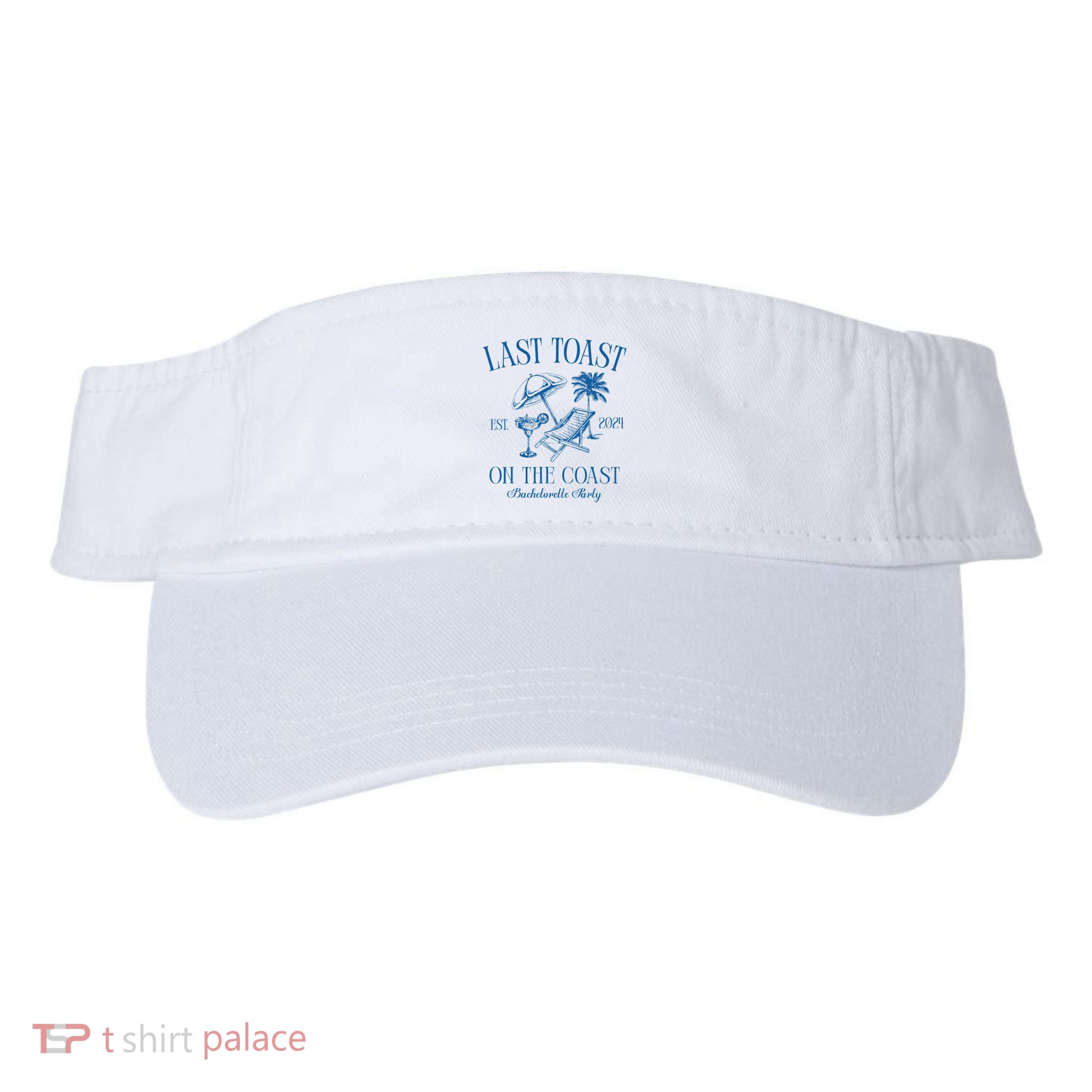 Last Toast On The Coast Est 2024 Beach Bachelorette Party Visor