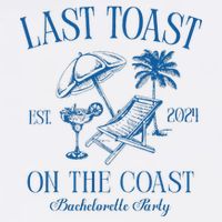 Last Toast On The Coast Est 2024 Beach Bachelorette Party Short Acrylic Beanie