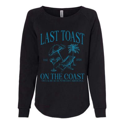 Last Toast On The Coast Beach Bachelorette Party Bride Womens California Wash Sweatshirt