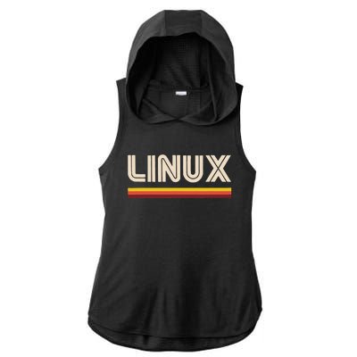 Linux Tee Open Source Ladies PosiCharge Tri-Blend Wicking Draft Hoodie Tank