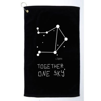 Libra Together One Sky Constellation Funny Gift Platinum Collection Golf Towel