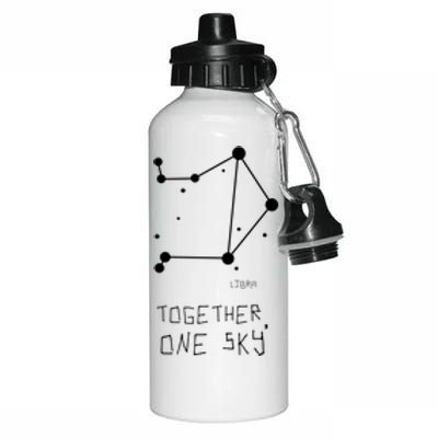 Libra Together One Sky Constellation Funny Gift Aluminum Water Bottle 