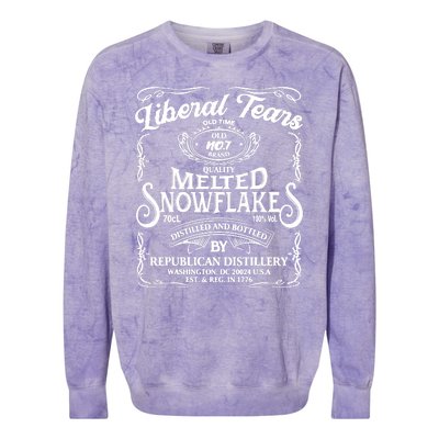 Liberal Tears Old Time Melted Snowflake Mashup Colorblast Crewneck Sweatshirt