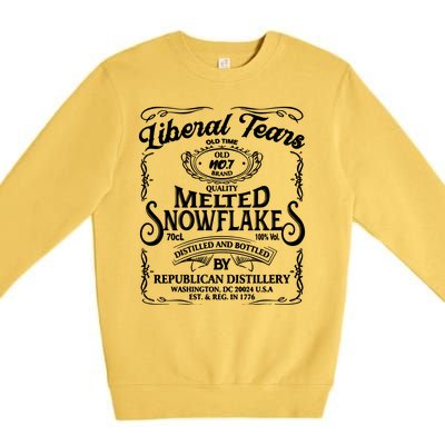 Liberal Tears Old Time Melted Snowflake Mashup Premium Crewneck Sweatshirt