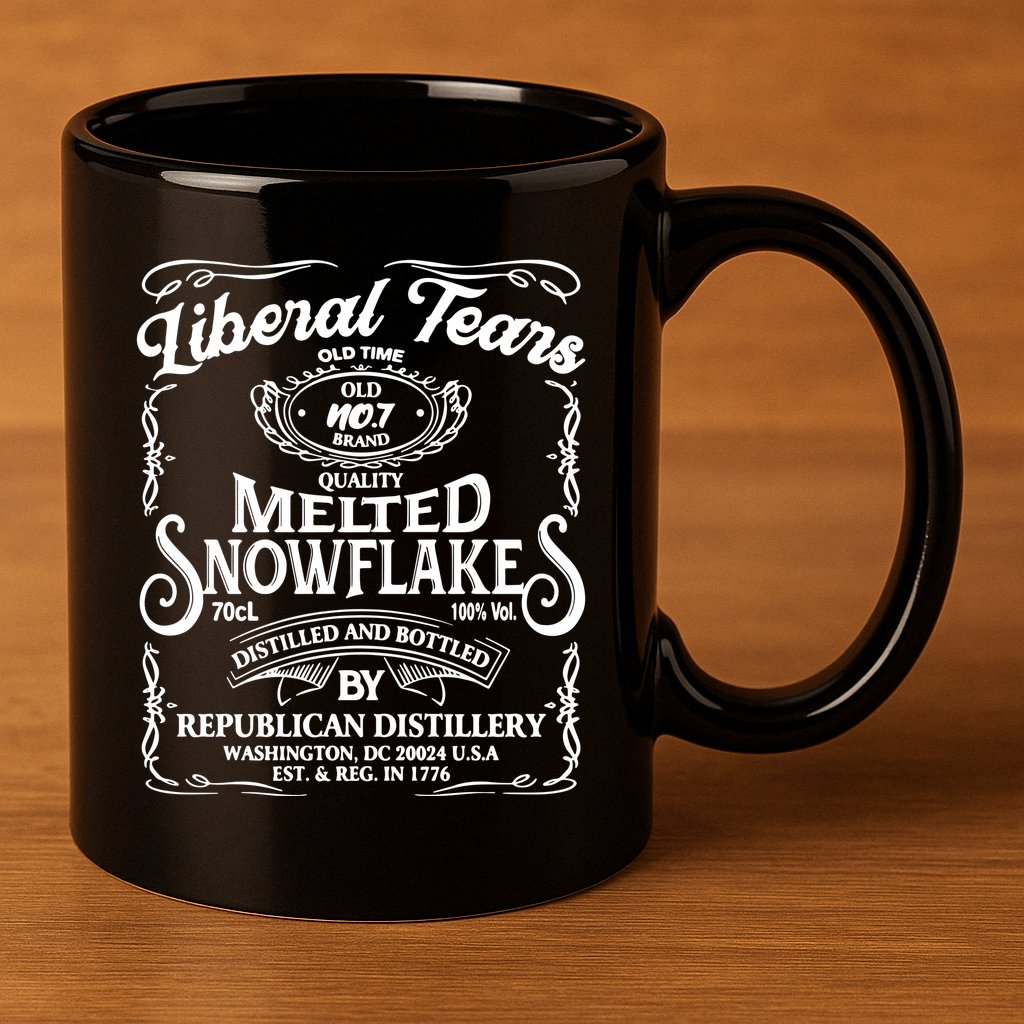 Liberal Tears Old Time Melted Snowflake Mashup 11oz C Handle Ceramic Mug