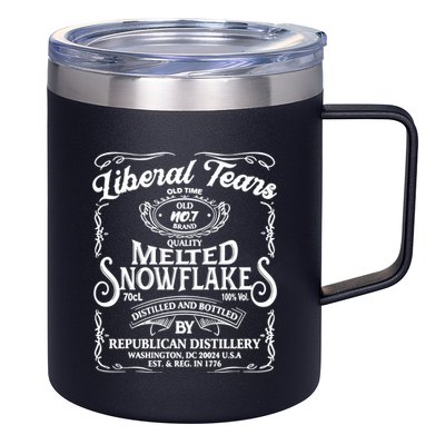 Liberal Tears Old Time Melted Snowflake Mashup 12oz Stainless Steel Coffee Mug