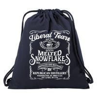 Liberal Tears Old Time Melted Snowflake Mashup Drawstring Bag