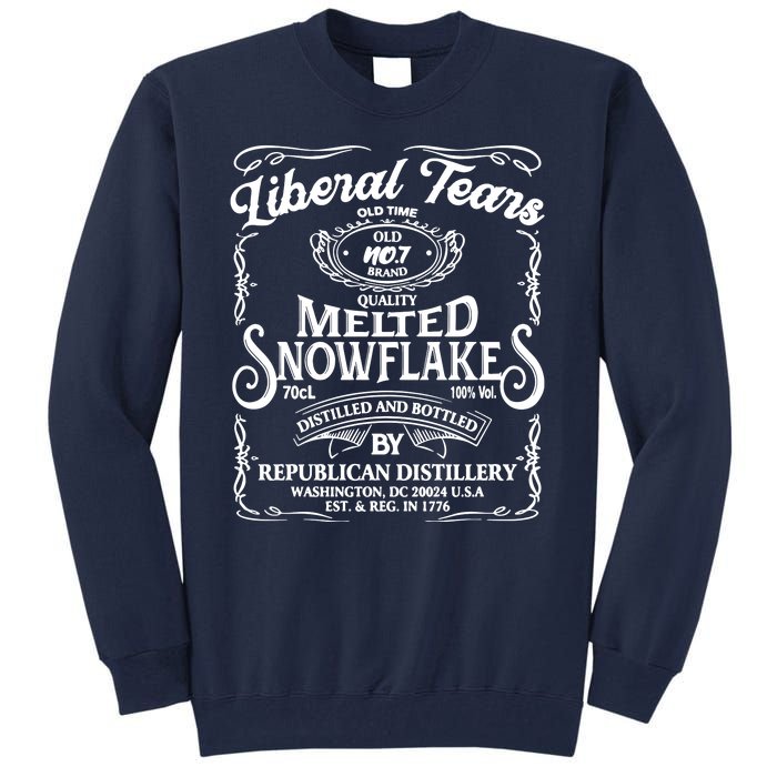 Liberal Tears Old Time Melted Snowflake Mashup Tall Sweatshirt