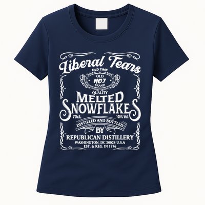 Liberal Tears Old Time Melted Snowflake Mashup Womens T-Shirt