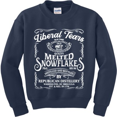 Liberal Tears Old Time Melted Snowflake Mashup Kids Sweatshirt