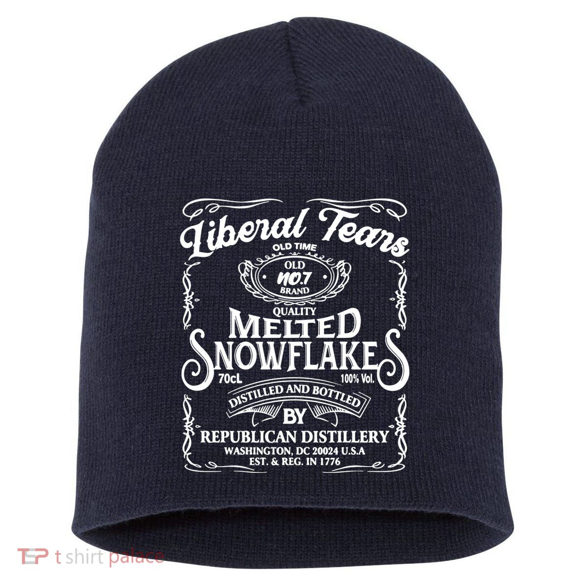 Liberal Tears Old Time Melted Snowflake Mashup Short Acrylic Beanie