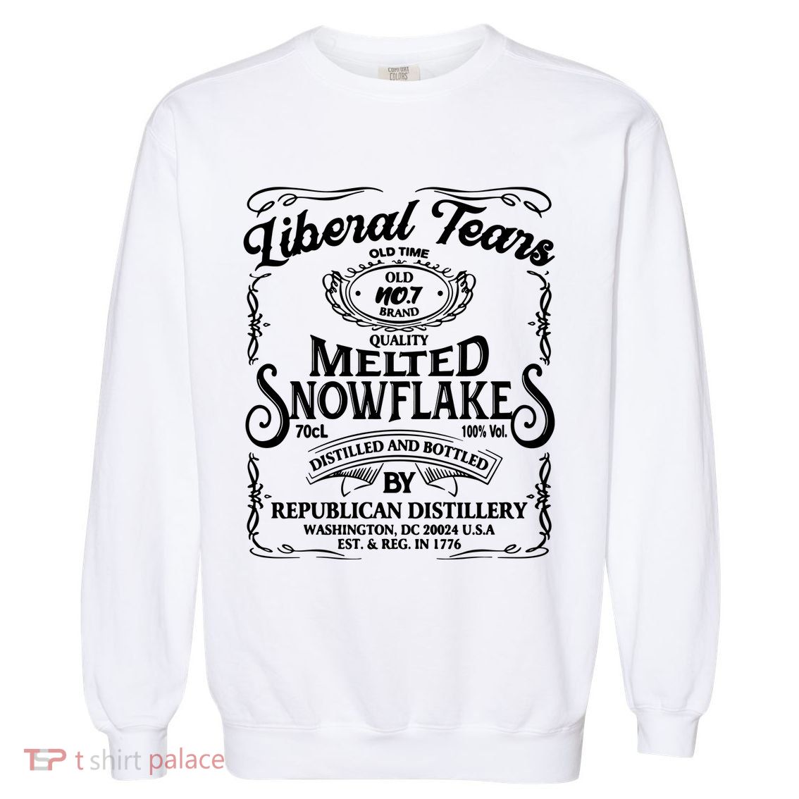 Liberal Tears Old Time Melted Snowflake Mashup Garment-Dyed Sweatshirt