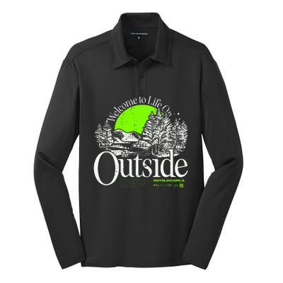 Like The Outside Silk Touch Performance Long Sleeve Polo