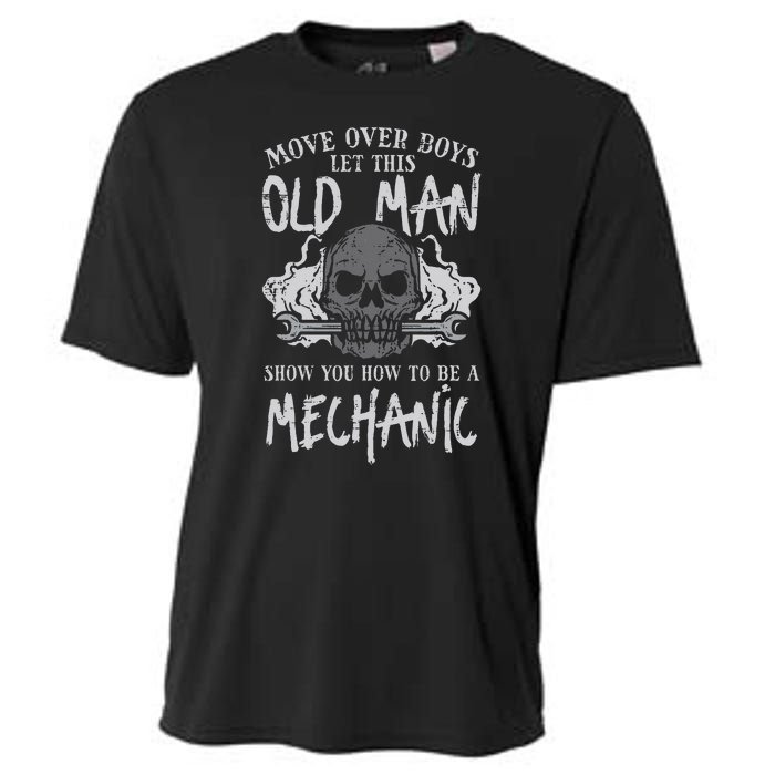 Let This Old Man Show How To Be Mechanic Funny Grandpa Cooling Performance Crew T-Shirt