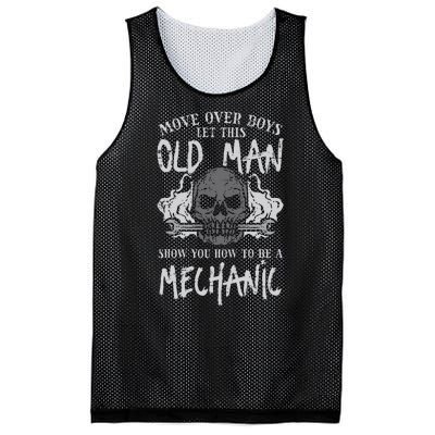 Let This Old Man Show How To Be Mechanic Funny Grandpa Mesh Reversible Basketball Jersey Tank