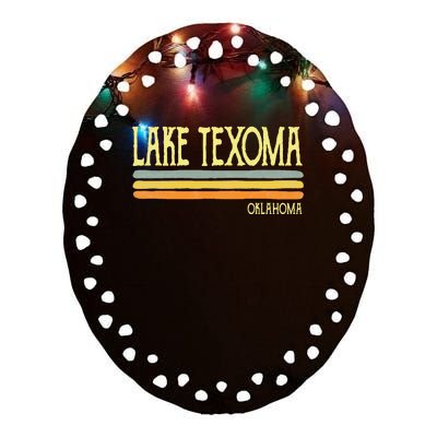 Lake Texoma Oklahoma Ok Souvenir Ceramic Oval Ornament