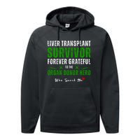 Liver Transplant Organ Recipient Survivor Performance Fleece Hoodie