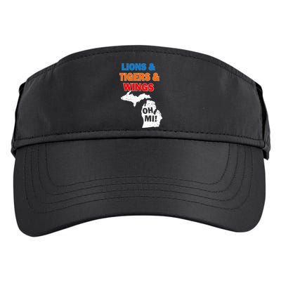 Lions Tigers Wings Oh Mi Adult Drive Performance Visor