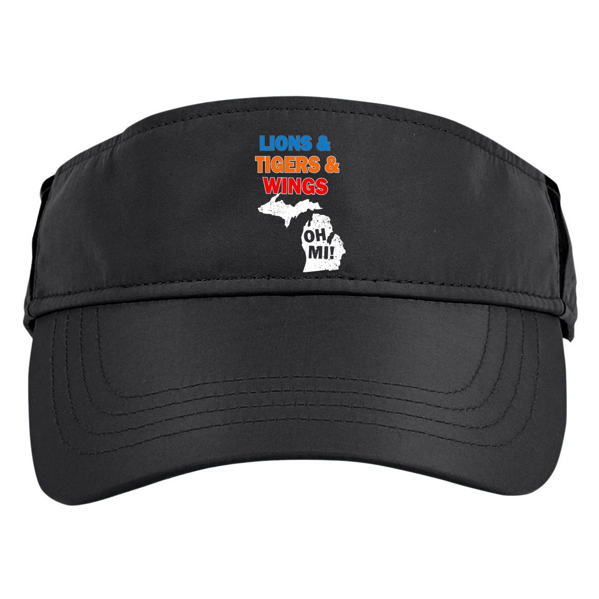 Lions Tigers Wings Oh Mi Adult Drive Performance Visor