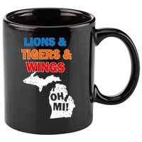Lions Tigers Wings Oh Mi 11oz C Handle Ceramic Mug