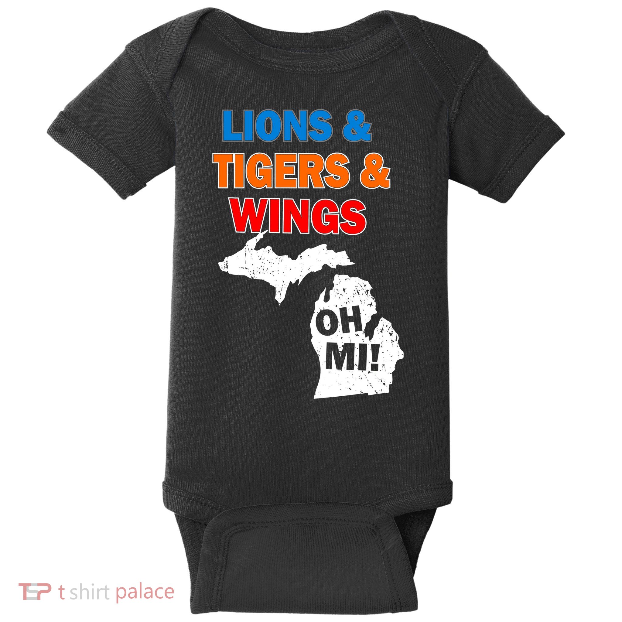 Lions Tigers Wings Oh Mi Baby Bodysuit
